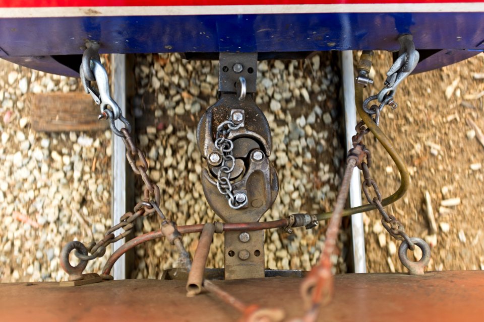 Griffith Park and Southern Train Coupler Detail