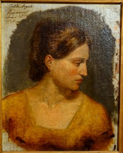 Head of a woman, by Augusto Roquemont, oil on canvas - Museu Nacional de Soares dos Reis - Porto, Portugal - DSC00639
