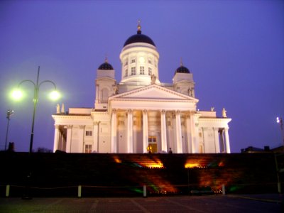 Helsinki Weißer Dom bei Nacht