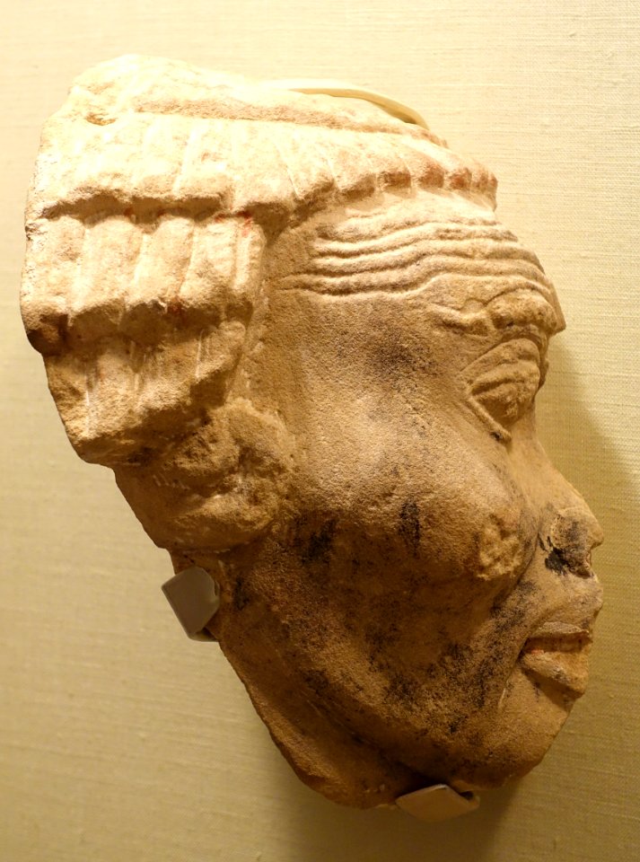 Head of a Nubian captive, Egypt, Medinet Habu, Mortuary temple complex of Ramesses III, New Kingdom, reign of Ramesses III, 1184-1153 BC, sandstone - Oriental Institute Museum, University of Chicago - DSC08041