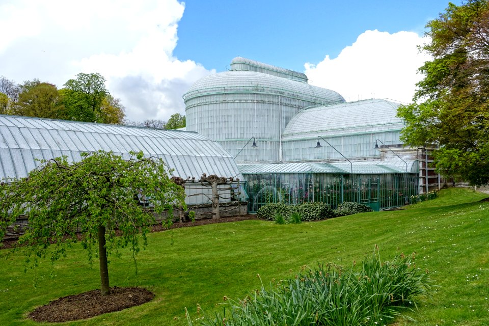 Greenhouse view - Royal Castle of Laeken - Brussels, Belgium - DSC07133