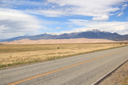 Great Sand Dunes viewed from Colorado State Highway 150
