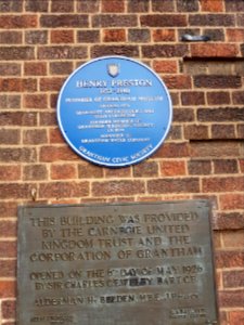 Henry Preston blue plaque Grantham