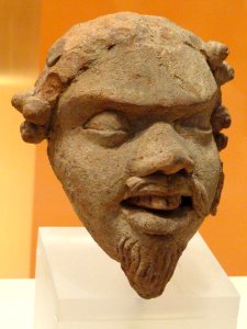Head of a demon, Gandhara, Pakistan, Kushan Period, 3rd-5th century - Royal Ontario Museum - DSC09689