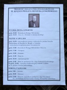 Henryk Jankowski – program uroczystości pogrzebowych