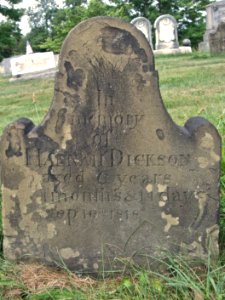 Hannah Dickson Tombstone, Hiland Cemetery, 2015-08-17, 02