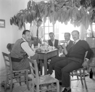 Libanese mannen bij de lunch, Bestanddeelnr 255-6566