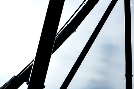Leviathan roller coaster support pillars