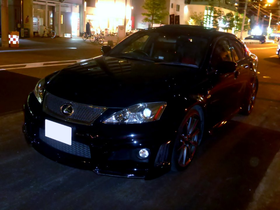 Lexus IS F (USE20) at night front