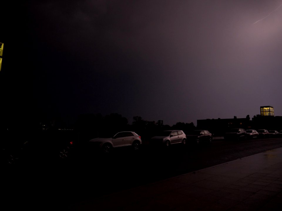 Lightning at thunderstorm from Spandauer-See-Brücke 72