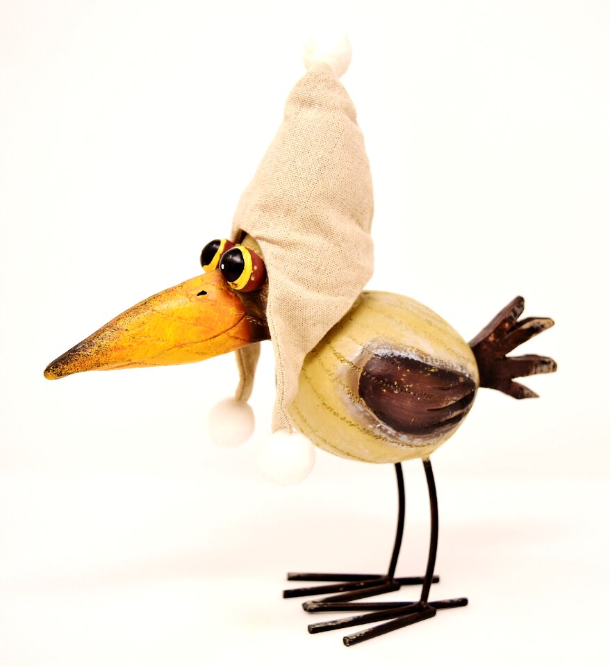 Fabric weird bird wood