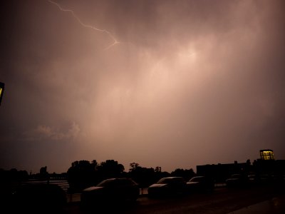 Lightning at thunderstorm from Spandauer-See-Brücke 57