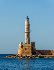 Lighthouse Chania evening