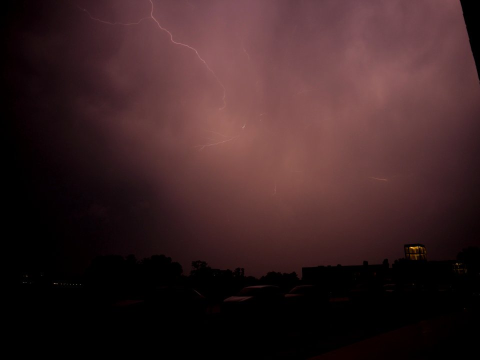 Lightning at thunderstorm from Spandauer-See-Brücke 63