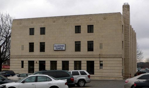 Lincoln, Nebraska Masonic Temple from W 1