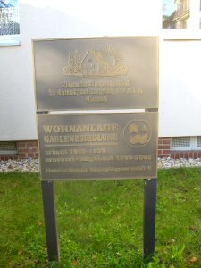 Lindenhain, Schild Gablenzsiedlung
