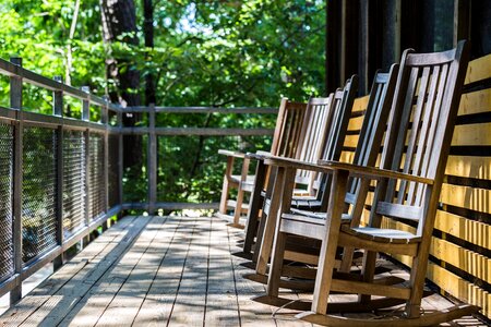 Outdoors porch rocking chairs