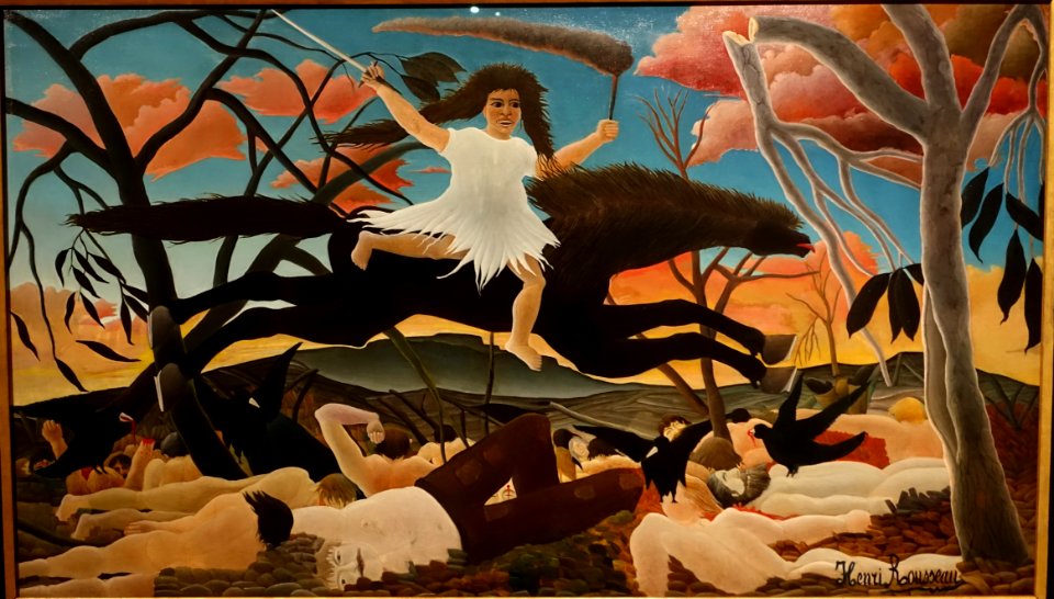Le Guerre (War) by Henri Rousseau, c. 1894, oil on canvas - The Carnival of Being (Alfred Jarry at the Morgan) - Morgan Library & Museum - New York City - DSC06832