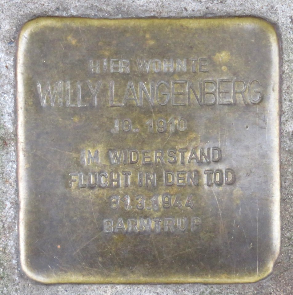 Lemgo - Stolperstein Willy Langenberg