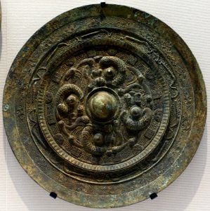 Large domestic mirror, Kofun period, 300s-400s AD, bronze - Tokyo National Museum - Ueno Park, Tokyo, Japan - DSC09135