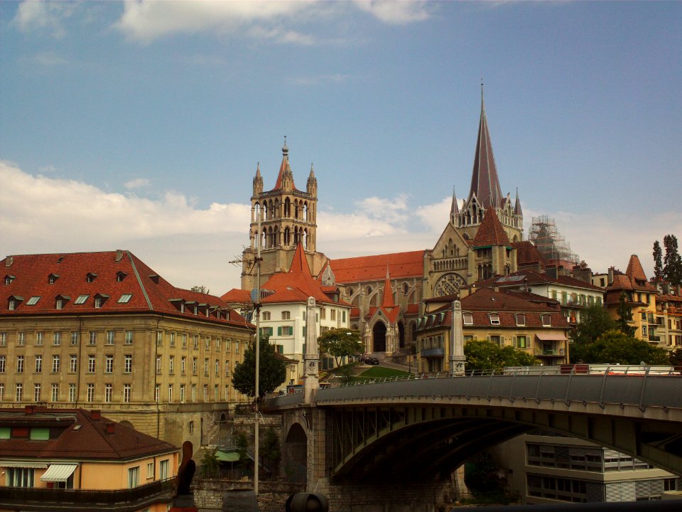 Lausanne cathedral from Bezieres