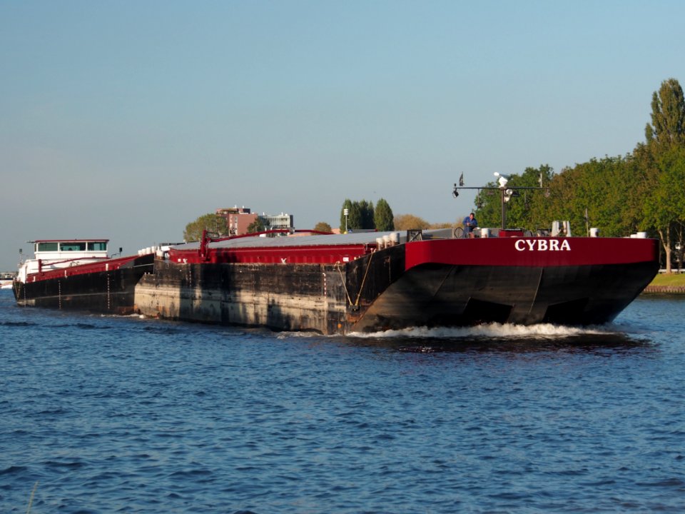 Lauwen ENI 02323098 pushing Cybra ENI 02326983 at the Amsterdam-Rhine Canal, pic7