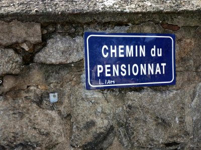 La Mulatière - Chemin du Pensionnat, plaque