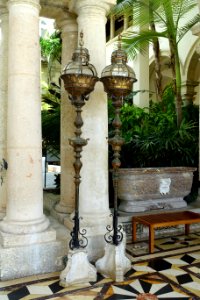 Lamps, East Loggia - Vizcaya Museum and Gardens - Miami, Florida - DSC08375