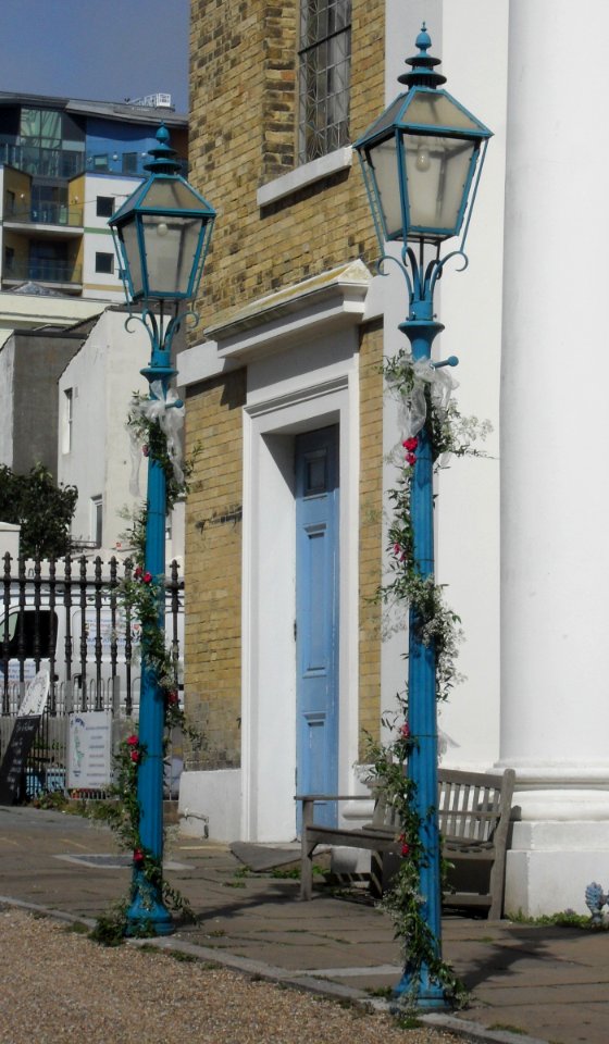 Lamp-posts at St George's Church, Brighton (IoE Code 481177)