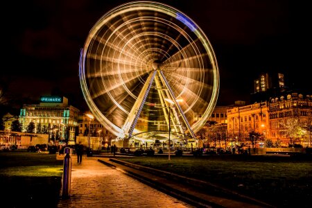 Travel evening ferris wheel
