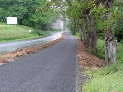 Lussault-sur-Loire juin 2012 aménagement piste cyclable La Loire à vélo