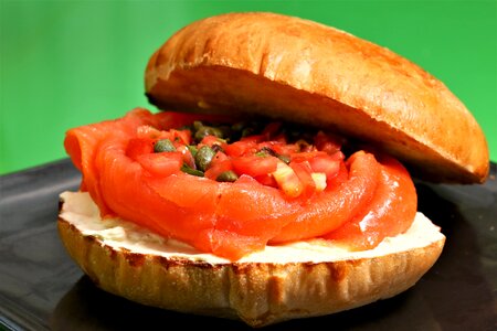Refreshment tomato salmon