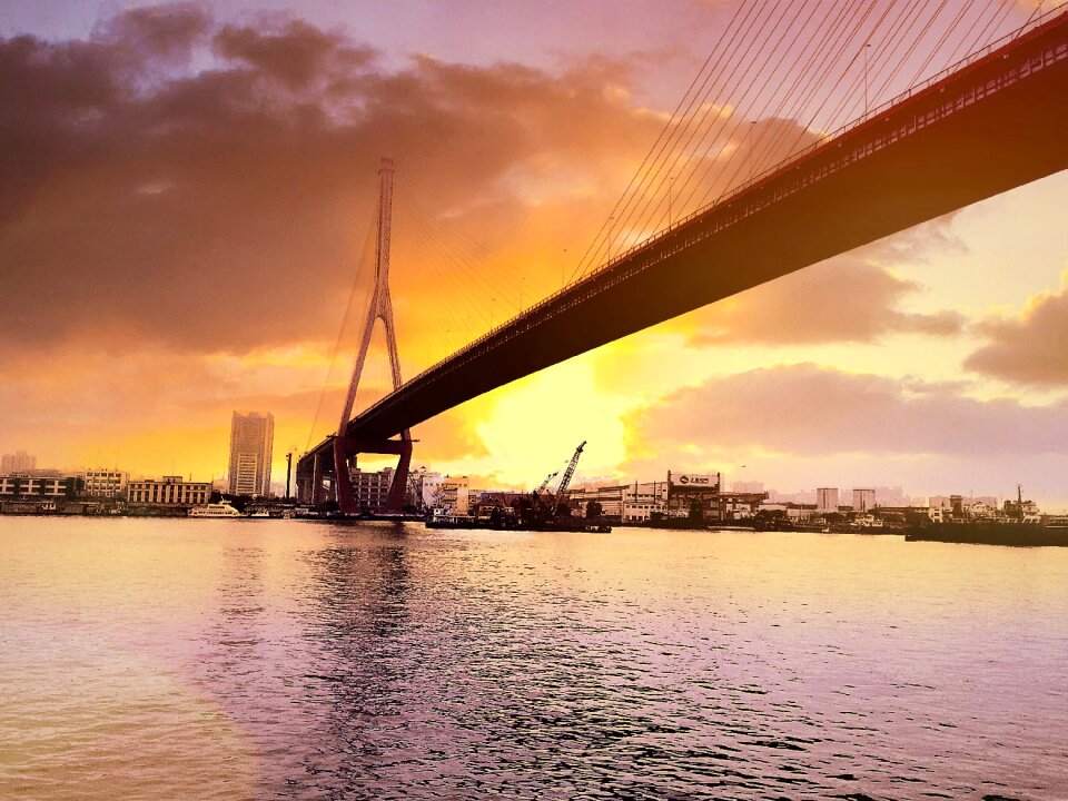Bridge water sunshine
