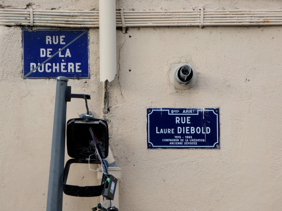 Lyon 9e - Rue Laure Diebold - Plaque et ancien nom