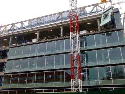 Madrid - Banco Popular (Edificio Luca de Tena, sede corporativa, en construcción en 2016, en la calle Juan Ignacio Luca de Tena) 2