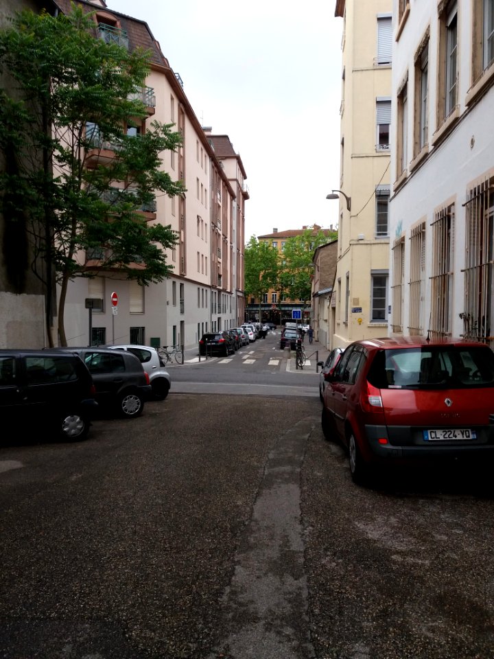 Lyon 1er - Rue Raymond, vers le nord depuis l'EHPAD