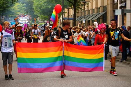 Rainbow demonstration hamburg