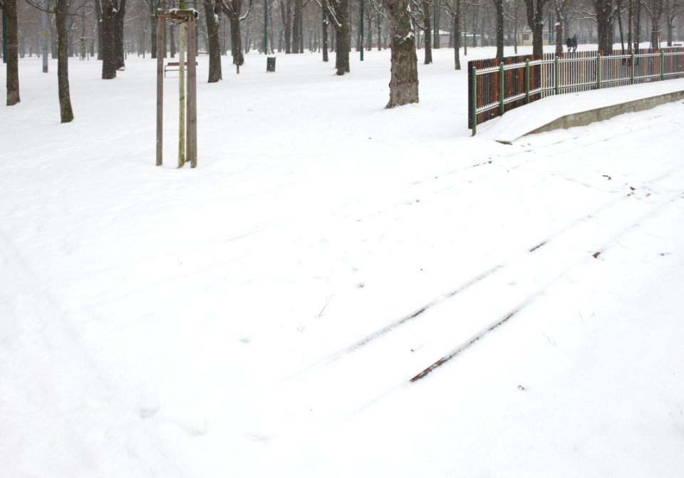 Liliputbahn Prater, Rotunde, en neĝo
