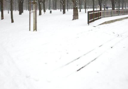 Liliputbahn Prater, Rotunde, en neĝo