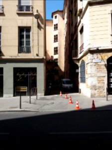 Lyon 1er - Impasse de la Platière, depuis la rue de la Platière