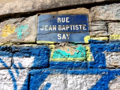 Lyon 1er - Rue Jean-Baptiste Say, plaque ancien modèle