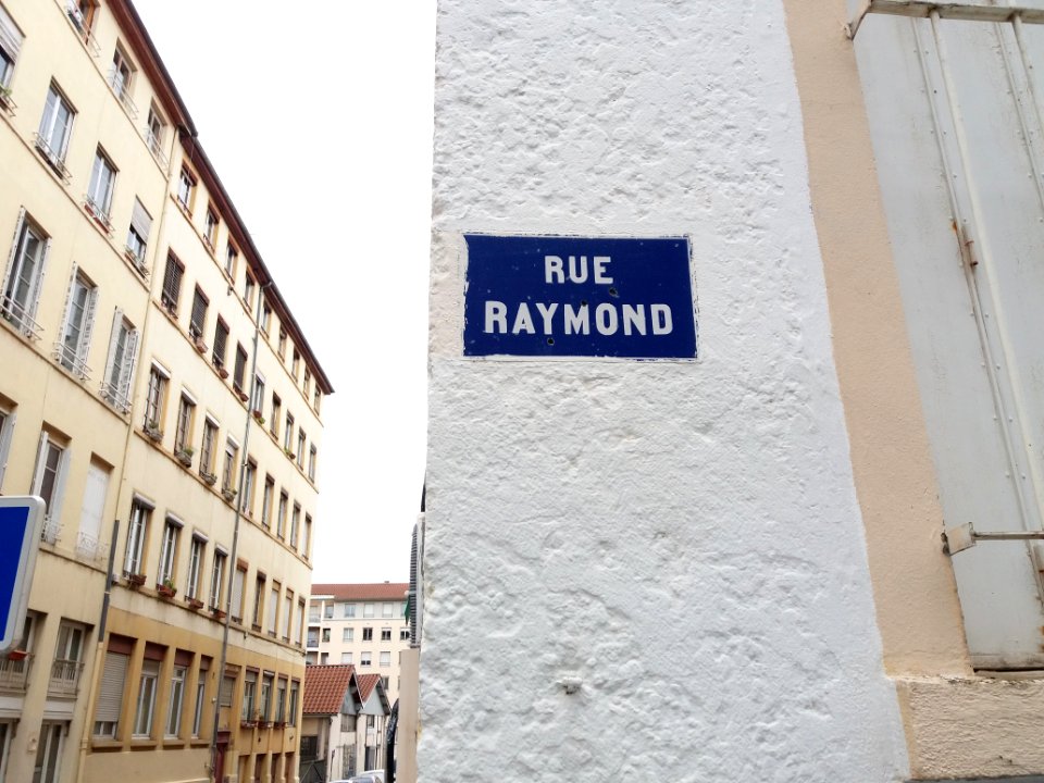 Lyon 1er - Rue Raymond, plaque