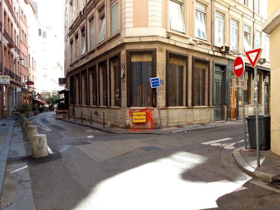 Lyon 1er - Rue du Garet - Vers le sud, à l'angle de la rue Pizay