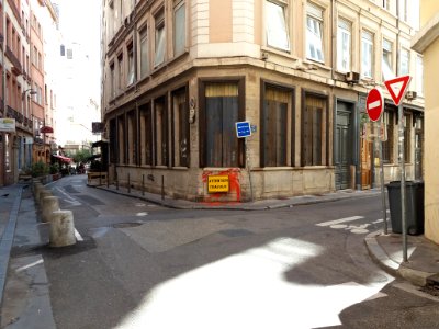 Lyon 1er - Rue du Garet - Vers le sud, à l'angle de la rue Pizay
