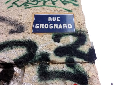 Lyon 1er - Rue Grognard, plaque