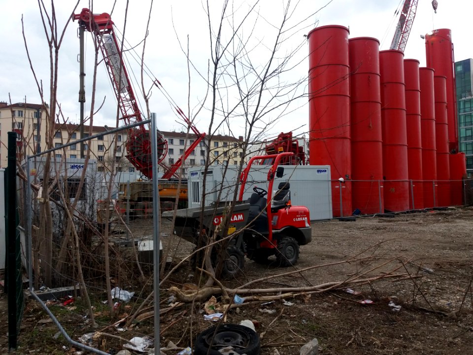 Lyon 3e - Cours Lafayette, chantier Emergence à l'intersection avec la rue de la Villette 2
