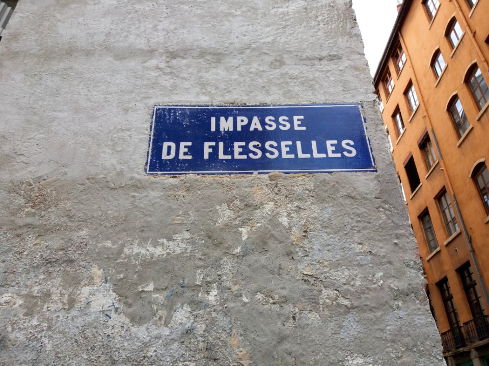 Lyon 1er - Impasse de Flesselles, plaque