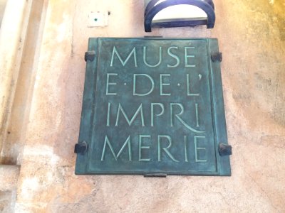 Lyon 1er - Hôtel de la Couronne - Musée de l'imprimerie, plaque