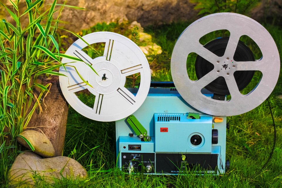 Cinema vintage blue