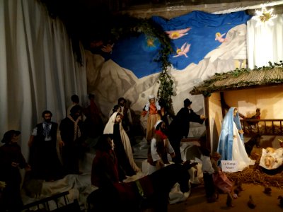 Lyon 2e - Église Saint-Nizier, crèche 2019, côté gauche